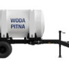 Mobilna cysterna 6000 l na wodę pitną – widok z boku, zbiornik na przyczepie transportowej
