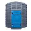 Zbiornik na AdBlue 10000 l Swimer Blue Tank Comfort-Line FUDPS widziany od frontu, z zamkniętą niebieską szafą dystrybucyjną