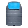 Zbiornik na AdBlue Swimer Blue Tank Eco-Line ELDPS 1500 l w ujęciu frontalnym, z widocznymi zawiasami klapy i uchwytami transportowymi