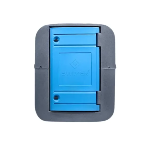 Zbiornik na AdBlue 2500 l Swimer Blue Tank Comfort-Line FUDPS od frontu, z zamkniętą niebieską szafą dystrybucyjną