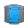 Zbiornik na AdBlue 5000 l Swimer Blue Tank Comfort-Line FUDPS od frontu, z zamkniętą niebieską szafą dystrybucyjną