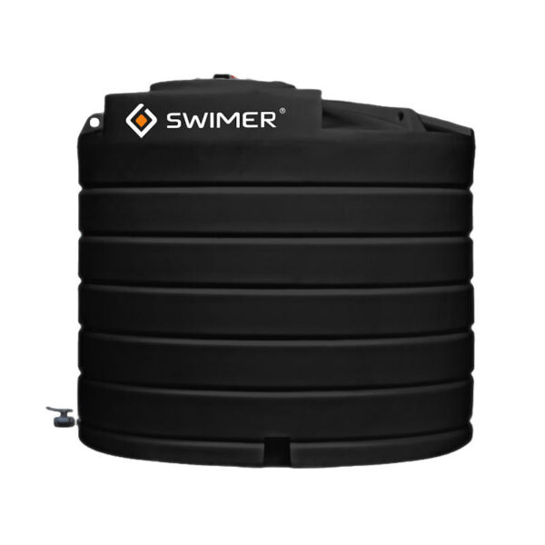 Zbiornik na deszczówkę Swimer Comfort-Line 3500l ustawiony na płaskim podłożu