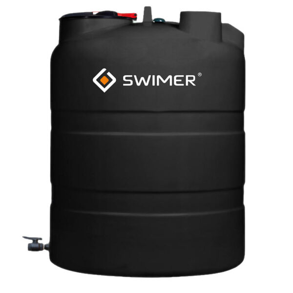 Naziemny zbiornik na deszczówkę Swimer Eco-Line 1500l w kolorze czarnym