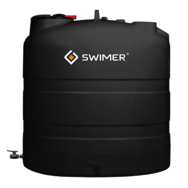 Naziemny zbiornik na deszczówkę Swimer Eco-Line ELJP 2500l w kolorze czarnym